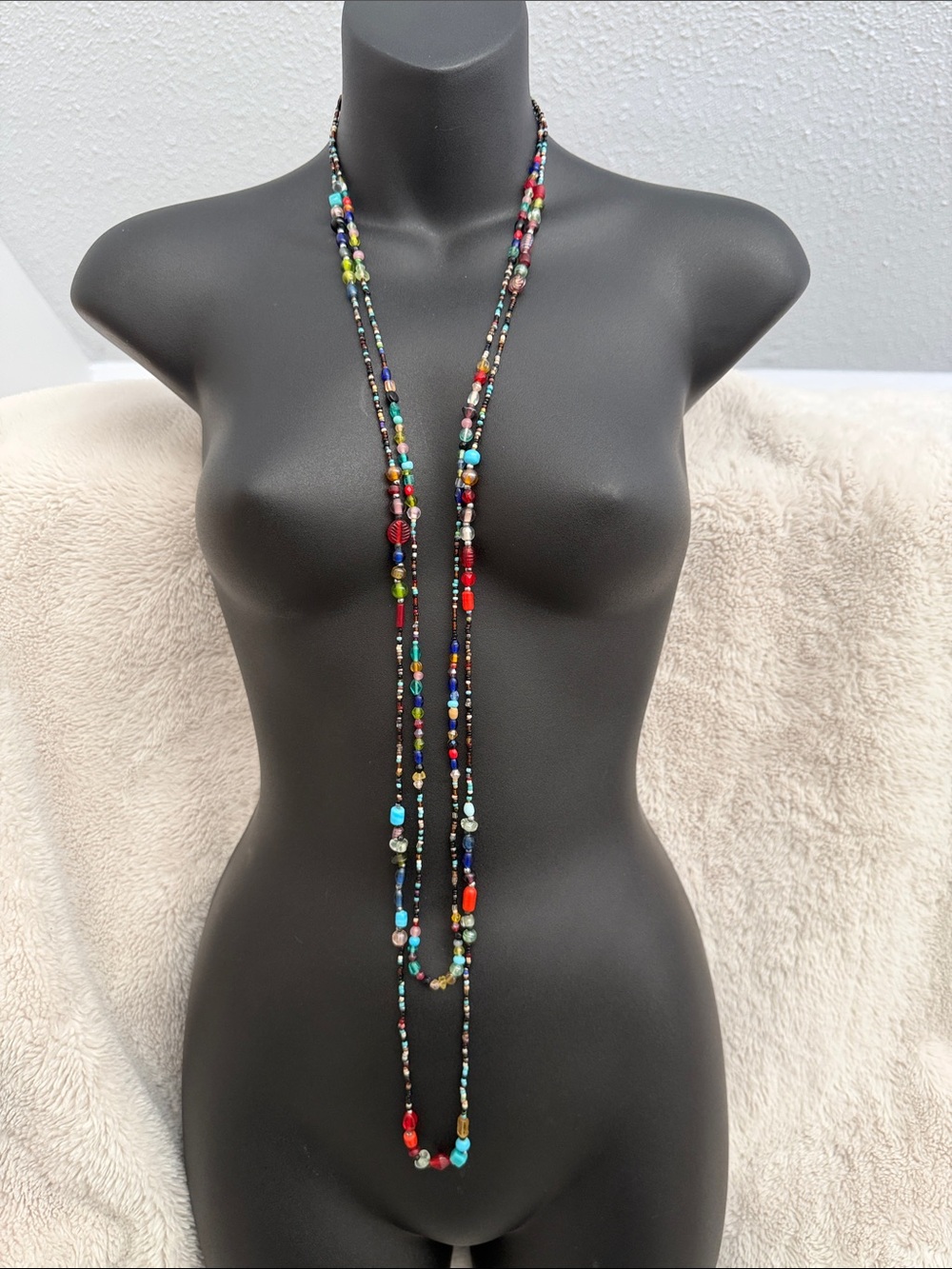 Multicolor Beaded Long Necklace - Women Jewelry